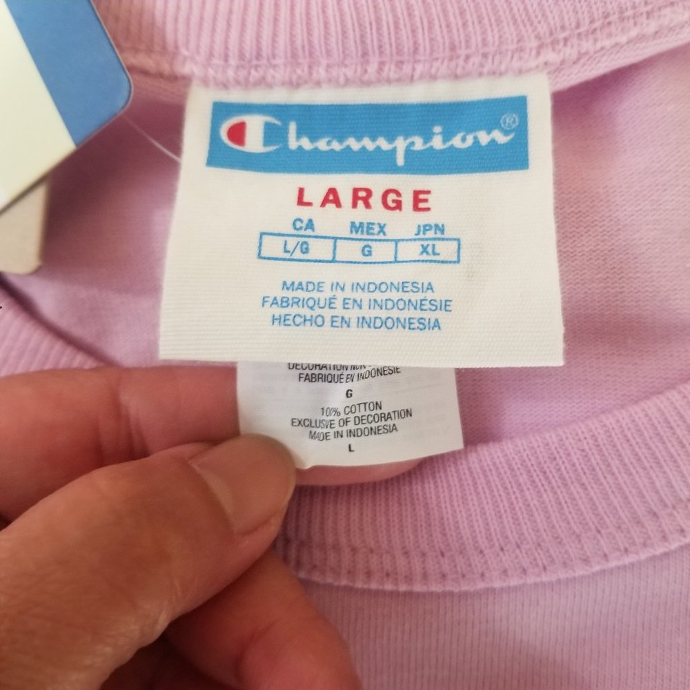 Champion Women's Heritage Tee Pink Ice Cake NWT - Picture 10 of 10